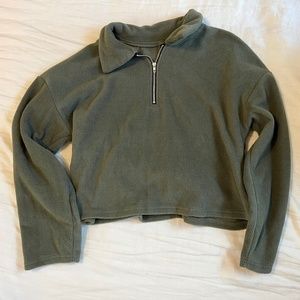 green quarter zip